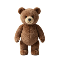 Obraz premium Cute Brown Teddy Bear Standing Isolated
