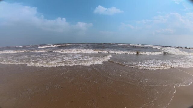 Exclusive Sea Tides or waves video at Kovalam Beach, Chennai ECR Road, Tamilnadu. Very calm waves sound and relax mindset - Wonderful landscape videos.