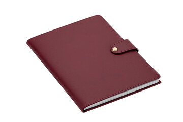 Elegant Burgundy Leather Journal with Gold Clasp