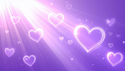 Purple Hearts Background