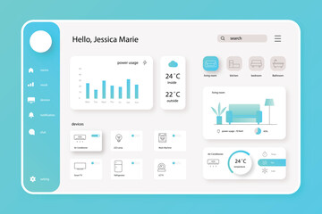 Modern ui ux design elements and components in a vibrant coral red color scheme with blue accents.
