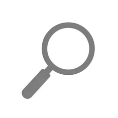 Gray magnifying glass isolated object