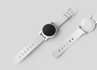 stainless steel spoon on a white background