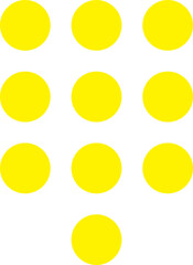 Yellow numeric dial pad phone keypad icon vector illustration