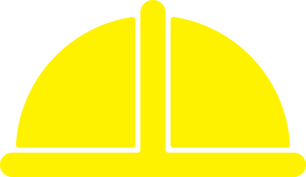 Yellow construction worker hard hat safety helmet icon vector illustration