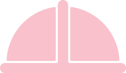 Pink construction worker hard hat safety helmet icon vector illustration