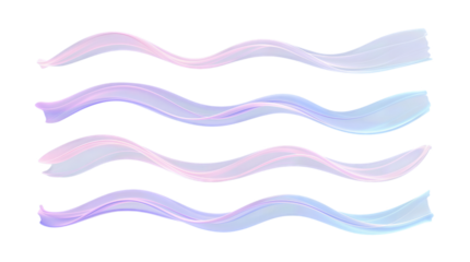 Pastel wavy brush strokes in soft pink and blue