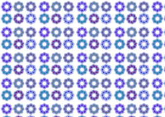 Abstract Floral Glowing Pattern Background, seamless abstract floral pattern with glowing circular elements in blue and purple tones. Modern geometric decorative background suitable for wallpapers,