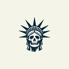Skull Liberty Logo