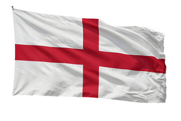 Fototapeta premium Waving Flag with Red Cross on White Field