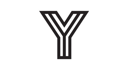 Stylized letter Y formed by three parallel black lines.