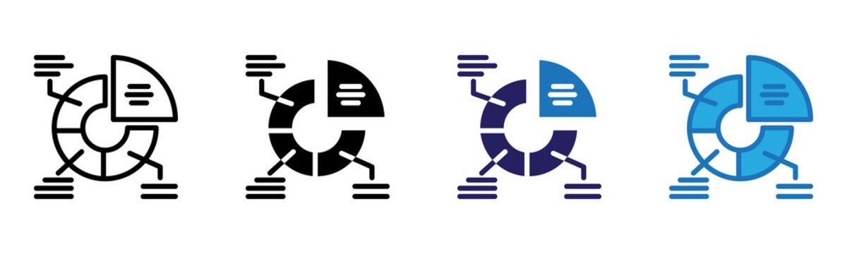 Ratio Icon Multi Style Vector Illustration