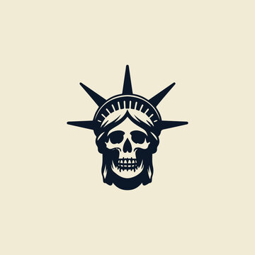 Skull Liberty Logo