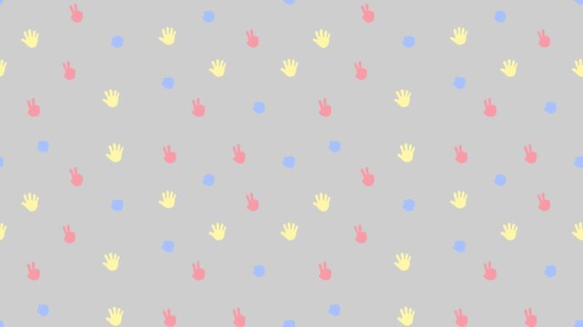 じゃんけん柄のグレー背景