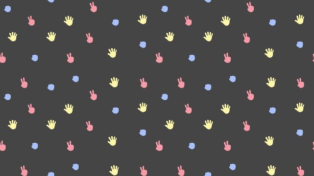 じゃんけん柄の黒背景