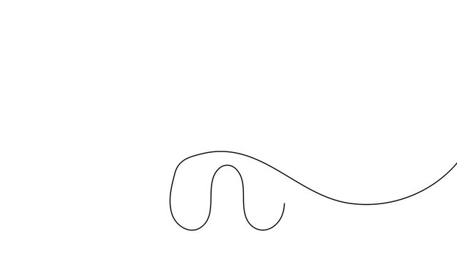 Tooth and teeth continuous one line drawing healthy dental smile 4k animation video