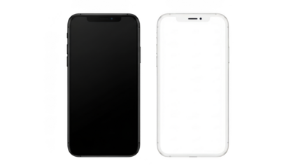 Smartphone mockup with blank screen
