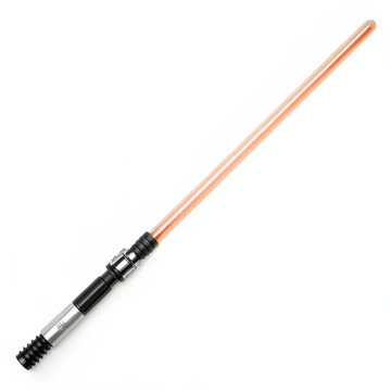 Clean Neon Lightsaber Icon with Modern Hilt on White