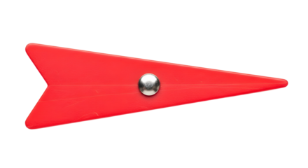 Red Pointer Flag Marker with Silver Pin isolated PNG with Transparent Background