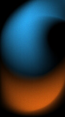 abstract background with blue and orange swirls and grainy texture