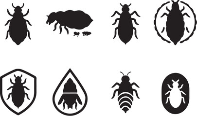 Termite Queen Silhouette Icon Set.eps