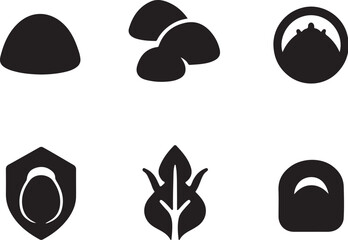 Scale Insect Silhouette Icon Set.eps