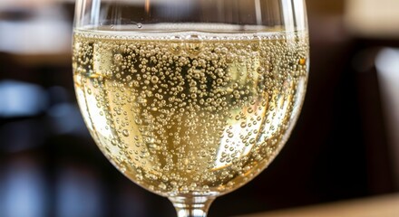 Sparkling Delight: A close-up shot captures the elegance of a champagne flute, filled with effervescent bubbles, inviting you to indulge in a celebratory moment. 