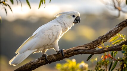 white parrot in the forest