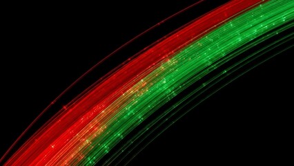 Abstract Light Trails on Black Background.