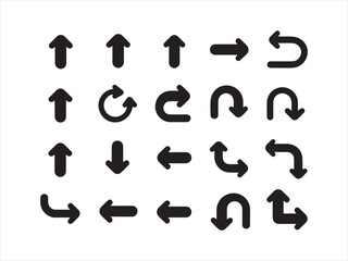 Arrow Icons Set Vector Illustration