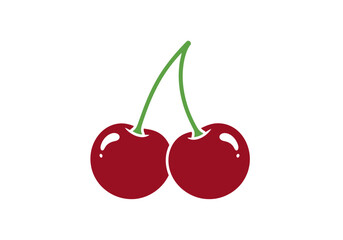 Cherry Pair Vector Illustration