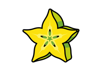 tarfruit Slice Vector Illustration