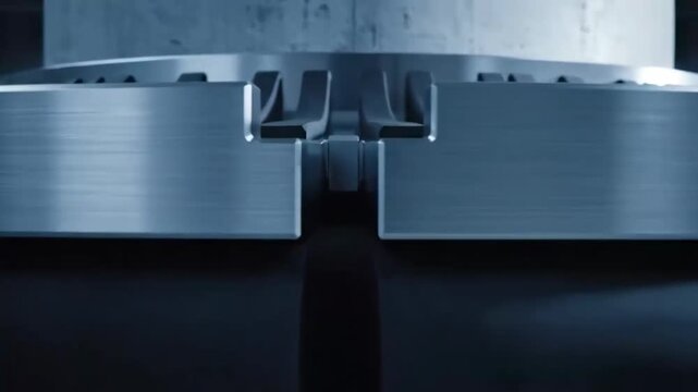 Abstract Industrial Structure Reveals Modern Mechanical Details in Stunning Close-Up