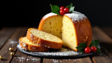 A slice of cake sitting on a plate, perfect for a dessert or snack