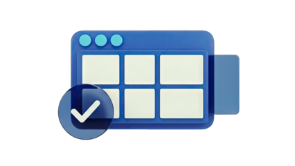 Webpage with Checkmark Icon - Approved Concept