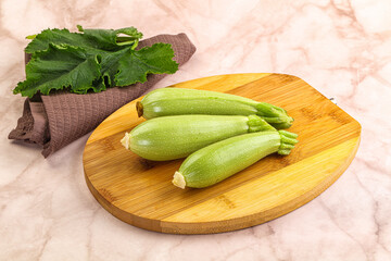 Green young small baby zucchini