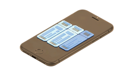 Tickets on Smartphone Screen