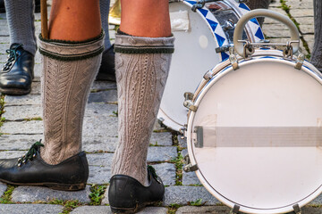 typical music instrument of a bavarian brass band