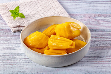 Canned sweet juicy yellow Jackfruit