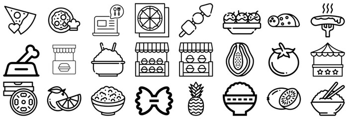 Diverse Food and Drink Icons A Culinary Collection_1