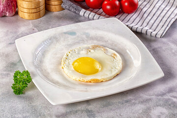 Roasted one egg for breakfast