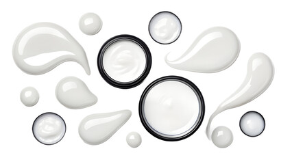 Premium Abstract White 3D Blobs in Circular Composition