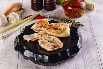 Fresh grilled calamari with herbs