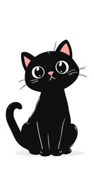 Obraz premium black cat cartoon