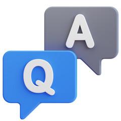 3D Question and Answer Icon