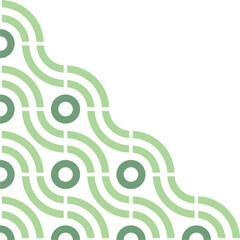 Geometric corner decoration with a modern style