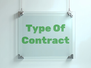 Type of Contract – Employment Agreement, Legal Document, and Work Terms Concept