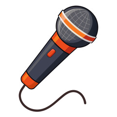 orange flashlight isolated on white background