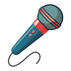 vector illustration of a microphone