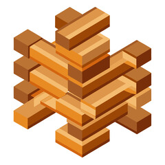 stack of wooden bricks